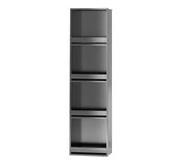 Niche de Douche en Acier Inoxydable - Étagère de Rangement encastrée sans carrelage pour Salle de Bain et Cuisine, Organiseur Mural pour Toilettes - Gris, 320 x 1220 x 125 mm, Durable et élé