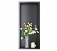 Niche de Douche en Acier Inoxydable Noir Mat - sans carrelage, étagère encastrée Murale pour Un Rangement et Une Organisation faciles dans la Salle de Bain - Design Moderne, Durable et éléga