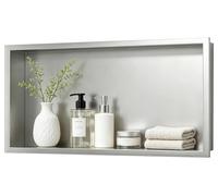 Niche de douche en acier inoxydable pour rangement de salle de bain, dimensions 60 x 30 x 10 cm