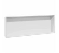 vidaXL Cabine de douche blanche 90 x 30 x 9,5 cm en acier inoxydable