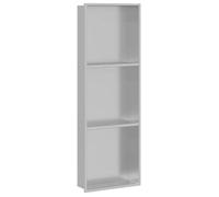 vidaXL Cabine de douche argentée 90 x 30 x 9,5 cm Acier inoxydable