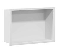 vidaXL Niche de douche en acier inoxydable – Design moderne – Blanc 30x20x9,5 cm