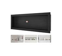 VEVOR Niche Encastrable Salle de Bain 127x40,64x10 cm Niche de Douche Murale Étagère Simple en Plastique XPS Coins Carrés Protection Scellée Moderne pour Stockage de Savon Douche Salle de Bains, Noir