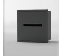 Niche De Douche Encastrée, Acier Inoxydable Étanche Salle De Bain | Moderne, Papier Toilette, Alcôve Poubelle, Rangement Articles De Toilette, Murale(200*200*120mm black)