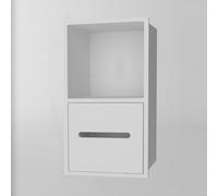 Niche De Douche Encastrée, Acier Inoxydable Étanche Salle De Bain | Moderne, Papier Toilette, Alcôve Poubelle, Rangement Articles De Toilette, Murale(200*400*125mm white)