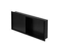 Niche de Douche Encastrée en Acier Inoxydable Brossé avec Porte Carrelable,
