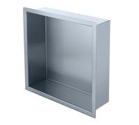 Niche de douche encastrée, étagère murale à compartiment unique, organiseur de rangement étanche pour salle de bain, gris, 31,8 x 12,4 cm