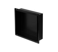 Niche de Douche Encastrée Murale, 30x30x10 cm, en Acier Inoxydable, Noir, sans