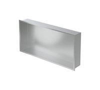 Niche de Douche Encastrée Murale, 60x30x10cm, en Acier Inoxydable, Argent,