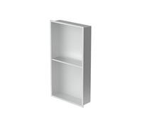Niche de Douche Encastrée Murale Double, 30x60x10 cm, en Acier Inoxydable,