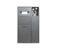 Niche De Douche Salle De Bain, Acier Inoxydable Encastrée Étanche | Moderne, Papier Toilette, Alcôve Poubelle, Rangement Articles De Toilette, Murale(Gunmetal Grey,670*400*140mm)