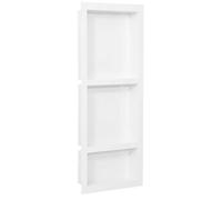Niche de douche - vidaXL - 41x99x9 cm - Blanc mat - 3 compartiments - SMC durable
