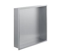 Niche de rangement en inox à encastrer spécial douche 30x30x7 finition inox by Eurosanit