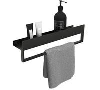 Niche De Salle De BainRea Sf01-450-B Étagère De Salle De Bain Noir 45 X 9 X 11 Cm