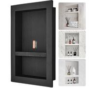 Niche Douche Encastrable - VEVOR - Niche Douche Encastrer Mur 40,64x60,96x10 cm 2 Étagères pour Salle de Bain