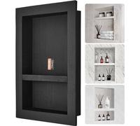 Niche murale 10x40,64x60,96cm Niche de douche carrelable double couche étanche Montage en niche Matériau de paroi arrière (XPS, bois, ciment) convient pour salle de bains, chambre, bureau