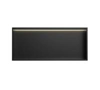 Niche murale avec bandes lumineuses LED - Armoire de rangement de douche - Étagère en acier inoxydable avec éclairage LED 4000 K pour l'organisation et la décoration de la salle de bain