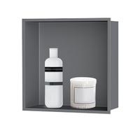Niche murale en acier inoxydable 304, étagère de douche intégrée, pas de carrelage nécessaire, étagère de rangement moderne pour shampooing, savon, articles de toilette encastrés