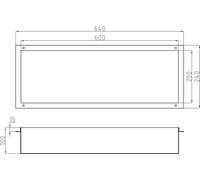 Niche murale en acier inoxydable NT206010X - Montage - vertical & horizontal possible - sans rebord, Couleur:Noir