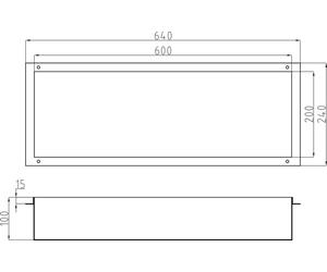 Niche murale en acier inoxydable NT206010X - Montage - vertical & horizontal possible - sans rebord, Couleur:Noir