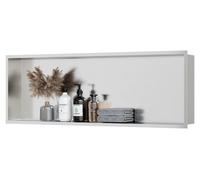 Niche murale en acier inoxydable pour douche, dimensions 90x30 cm, avec espace de rangement intégré