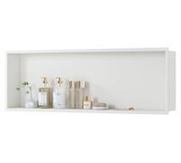 Niche murale en acier inoxydable pour le rangement dans la salle de bain, étanche et au design minimaliste