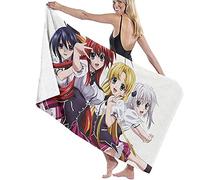 NICHIYOBI Serviettes de bain High School DxD - Impression numérique 3D - Douces et moelleuses - Aspect tendance - Serviette de voyage douce et résistante à la lumière (7,75 cm x 150 cm)