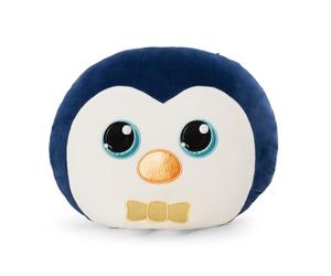 NICI 62209 GLUBSCHIS Coussin Motif Pingouin Sniffy, 35 x 30 cm, Bleu, Moelleuse, pour Garçons, Filles, Bébés Et Amateurs De Doudous, Idéal pour La Maison, La Maternelle Ou Les Déplacements