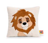 NICI Coussin 62750 Lion – 30 x 30 cm, Marron, peluche moelleuse pour enfants et adultes
