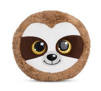 Coussin en Peluche GLUBSCHIS Paresseux Heywood 32x32cm Brun - Oreiller en Peluche Doux pour Les garçons, Les Filles - idéal pour la Maison, la Maternelle ou en déplacement