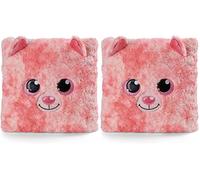 NICI- Coussin GLUBSCHIS Chat Dreamie 30x30 cm Rose figuratif-Oreiller Doux pour Les garçons, Les Filles, Les bébés et Les Amateurs de Peluches-Idéal Non Seulement pour la Maison, 48587 (Lot de 2)