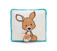 NICI Coussin Kangourou avec bébé Kangourou 7cm 30x30cm Brun - Coussins en Peluche Doux pour Les garçons, Les Filles, Les bébés - idéal pour la Maison, la Maternelle ou en déplacement