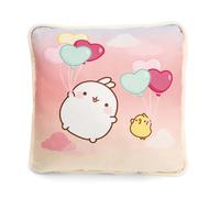 NICI coussin MOLANG carré 30x30 cm coloré - Coussins en peluche doux pour les garçons, les filles, les bébés - idéal pour la maison, la maternelle ou en déplacement - 61676