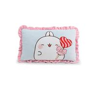 NICI Coussin Molang, 43 x 25 cm, Bleu - 62790 | Doudou moelleux pour enfants et adultes, Idéal pour la maison, le jardin d'enfants ou les déplacements