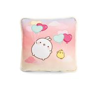 NICI coussin MOLANG carré 30x30 cm coloré - Coussins en peluche doux pour les garçons, les filles, les bébés - idéal pour la maison, la maternelle ou en déplacement - 61676