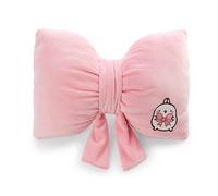 NICI Coussin Molang avec nœud, 40 x 28 cm, Rose - 62788 | Coussin moelleux pour enfants et adultes, coussin en peluche, idéal pour la maison, la maternelle ou les déplacements