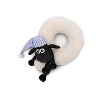 NICI Coussin Nuque Enfant Shaun Le Mouton 25x25cm - Coussin Nuque, Coussin Moelleux pour Enfants, Filles et garçons, Parfait comme Coussin de Voyage - 49655, Blanc