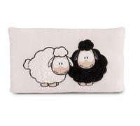 NICI Coussin Wooly Gang 43x25cm blanc - Oreiller en peluche doux et durable pour les garçons, les filles, les bébés et les amateurs de peluches - idéal pour la maison, la maternelle ou en déplacement