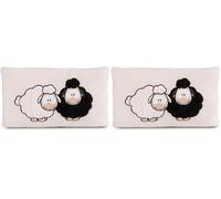 NICI Coussin Wooly Gang 43x25cm Blanc - Oreiller en Peluche Doux et Durable pour Les garçons, Les Filles, Les bébés et Les Amateurs de Peluches - idéal pour la Maison, la Maternelle ou en déplacement