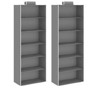 Nickel&3835Super Lot de 2 Étagères suspendues de rangement Contemporain Décor - Penderie à Vêtements Armoire de Chambre6 niveaux Tis