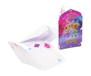 Nickelodeon invitations Shimmer and Shine 14 cm 8 pièces Multicolor G