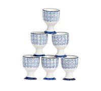 Nicola Printemps Porcelaine Petit déjeuner coquetiers en Fleur Bleue Imprimer - Lot de 6