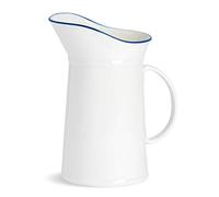 Nicola Spring Jug à Eau de la Ferme Blanche - Vase d'affichage de Lanceur de Service de Country Rustique - 1 Litre - Blanc