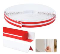 NICOLINI Baguette d’Angle Autocollante en PVC, Blanc, 2 cm × 10 m | Épaisseur 2 mm, poids 500 g, adaptable aux angles et surfaces irrégulières, convient aux carreaux, fenêtres et portes