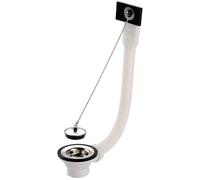 Nicoll Bonde évier 0204015 – 1 bac inox, trop-plein D.70, bouchon‑chaînette