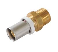 NICOLL Raccord multicouche FLUXO manchon à sertir Ø16 - Mâle 1/2""