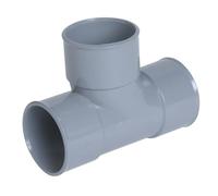 NICOLL, Té pied de biche simple, 40 mm, femelle-femelle à 87DEG30, à coller, gris, en PVC lisse non microporeux, résistant aux chocs, pour l'évacuation des eaux usées et des eaux vannes, marquage NF
