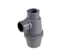 Nicoll YHC Siphon lavabo verticale Ø 40 | Siphon de parcours PVC gris vertical - Mâle / femelle - Diamètre 40 mm - Nicoll