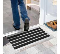 Nicoman Barrier Mat Paillasson Anti-saleté en Aluminium, Alliage, Grattoir en Caoutchouc nervuré, Small (60x40cm)