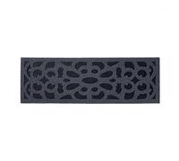 Nicoman Lot de 2 paillassons étroits, écologiques, anti-rayures et absorbants, gris (imperméables), 75 x 25 cm
